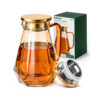 alt = Dzbanek szklany z filtrem do herbaty 1,5 l Kuketo Crystal Amber