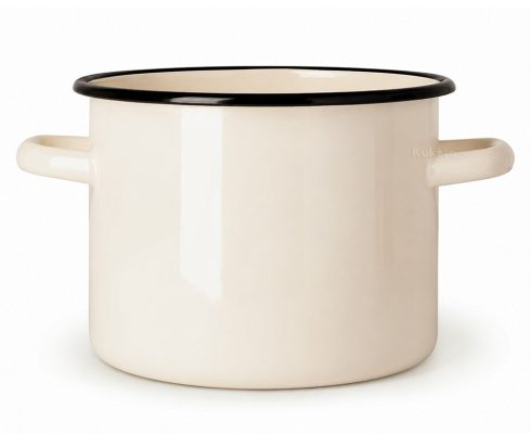 alt = Garnek emaliowany 3 l jasny krem 18 cm Naczynia Olkusz