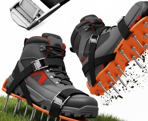 alt=Aerator do trawy buty z kolcami do napowietrzania trawnika Gerdo