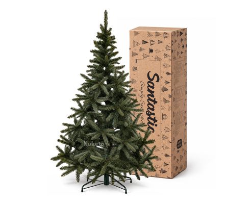 alt = Choinka Świerk Premium 220 cm + metalowy stojak Santastic