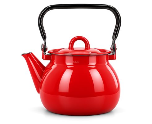 alt = Czajnik emaliowany 2,5 l czerwony Retro Emajlo Olkusz