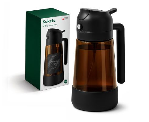 alt=Spryskiwacz kuchenny do oliwy oleju brązowe szkło 470 ml Kuketo