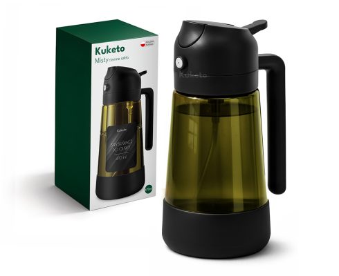alt=Spryskiwacz kuchenny do oliwy i oleju ciemne szkło 470 ml Kuketo
