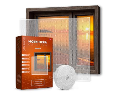 alt = Moskitiera na okno 150x180 cm biała Netsa z rzepem
