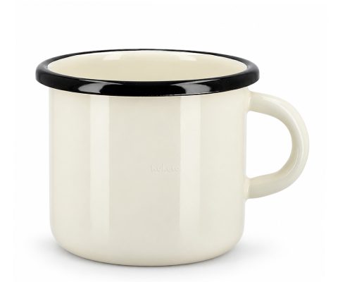 alt = Kubek emaliowany 500 ml jasny krem Emajlo Olkusz