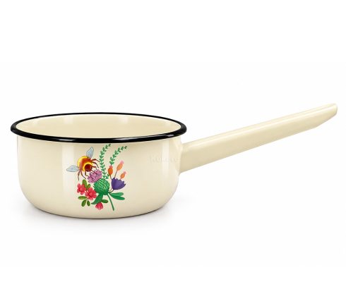 alt = Rondel emaliowany z rączką 1,5 l krem HONEY 16 cm Emajlo Olkusz